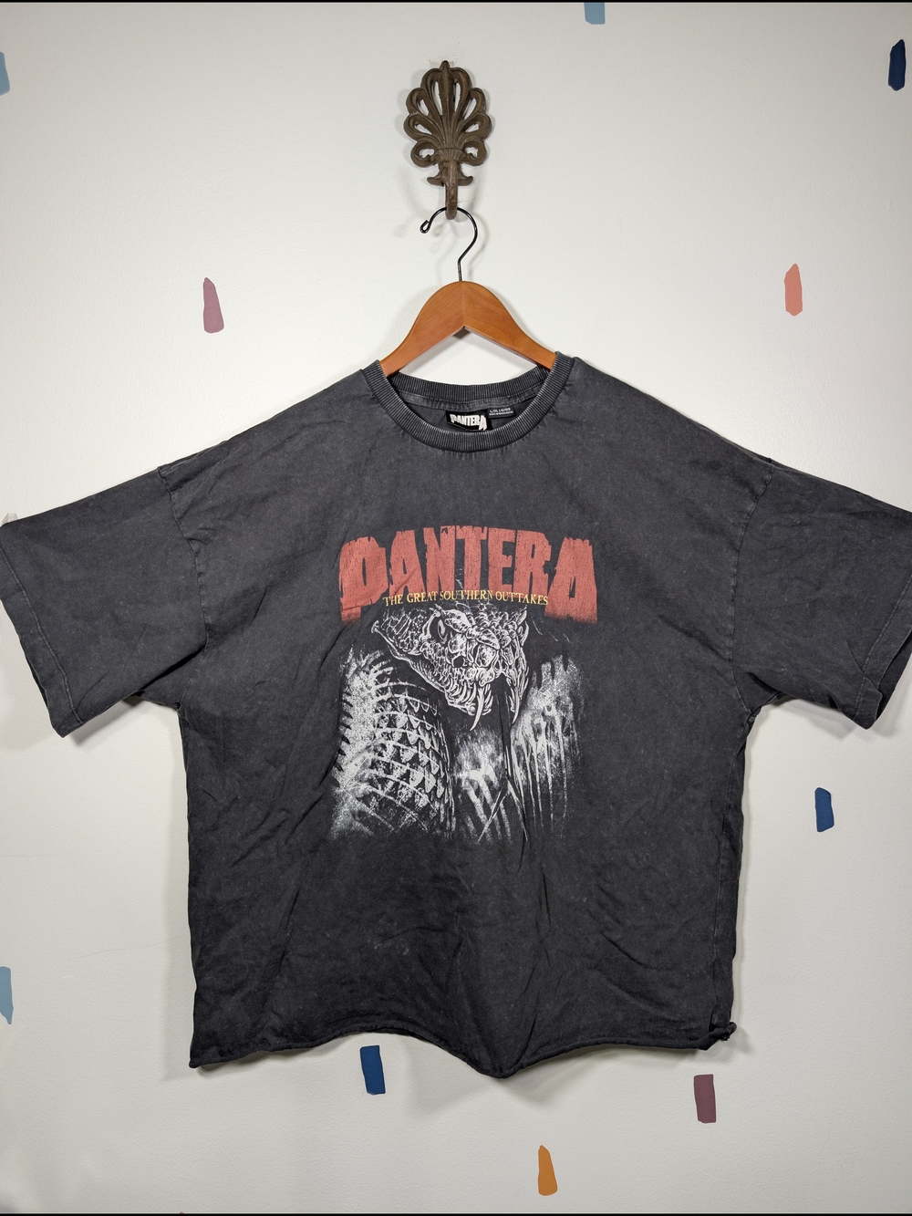 PANTERA Faded Black Graphic Band Tee